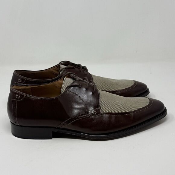 Mezlan Buckingham Derby Oxford Dress Shoes Mens 12 M Brown Leather Two Tone main image 8
